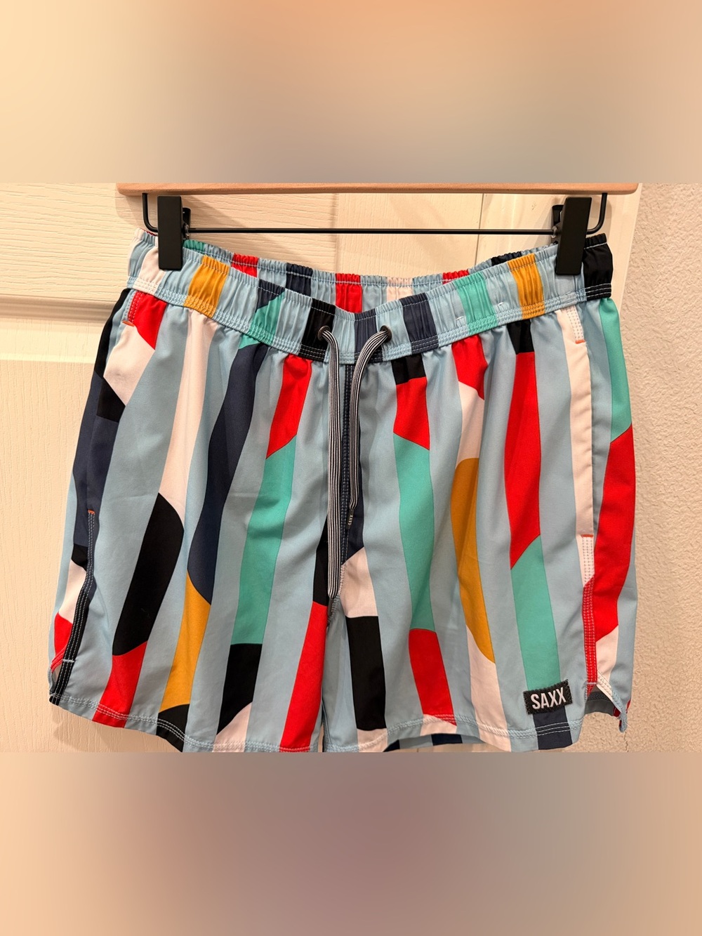 Saxx Men’s Swim Board Shorts - Light Blue, Red, Mint, Yellow, Black, Navy